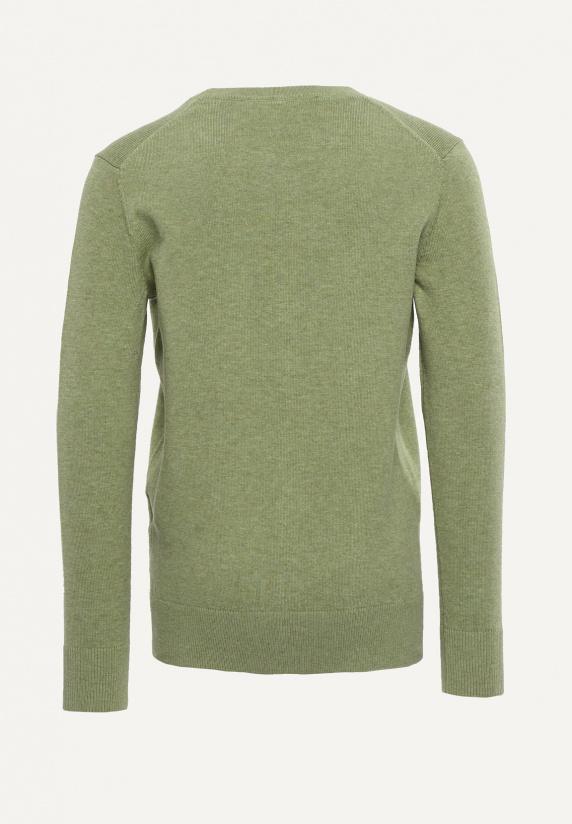 River Woods Normal Fit Basic Trui Ronde Hals Savanna Mix