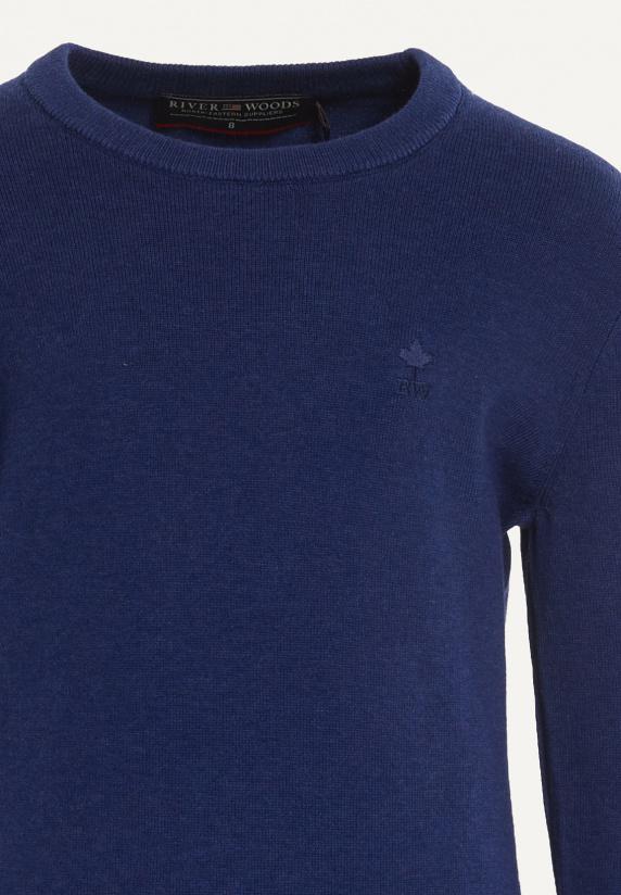 River Woods Normal Fit Basic Trui Ronde Hals Twilight Mix