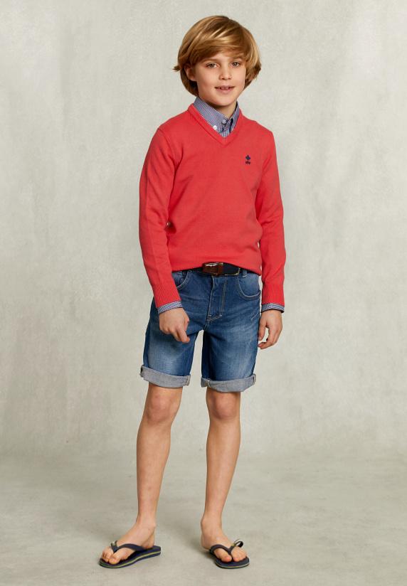 River Woods Normal Fit Basic V-hals Trui Cosmopolitan