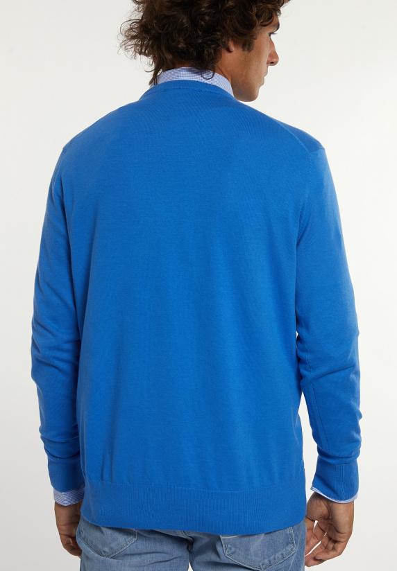 River Woods Normal Fit Katoenen Basic Trui Ronde Hals Azure