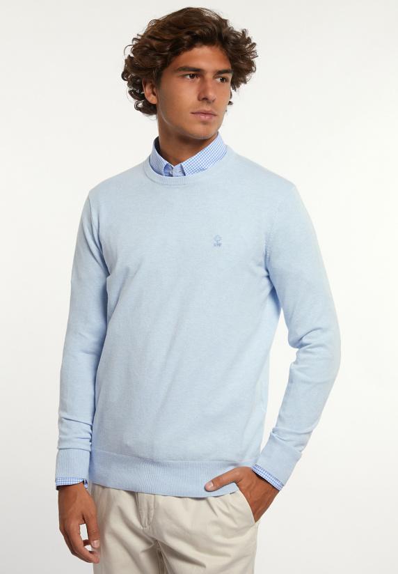 river woods Normal fit katoenen basic trui ronde hals baby mix