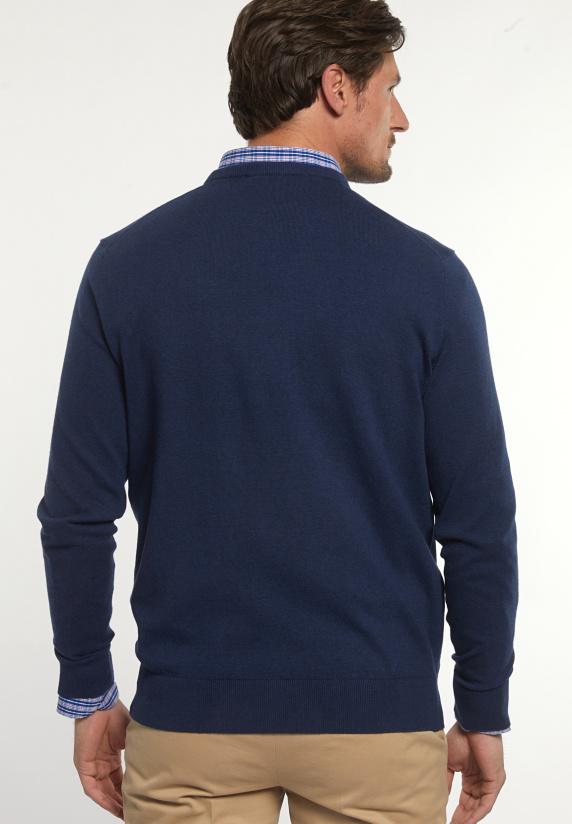 River Woods Normal Fit Katoenen Basic Trui Ronde Hals Night Mix