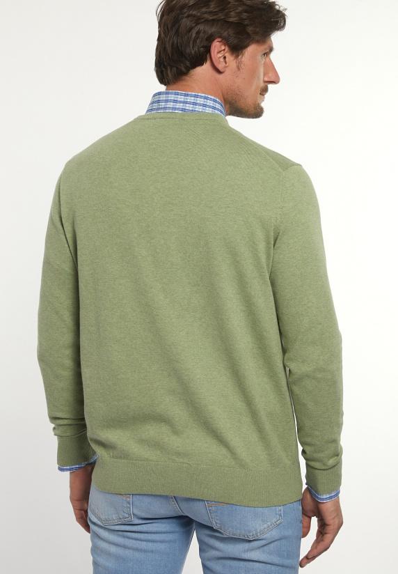 River Woods Normal Fit Katoenen Basic Trui Ronde Hals Savanna Mix