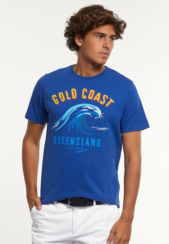 river woods Normal fit katoenen fantasie T-shirt admiral