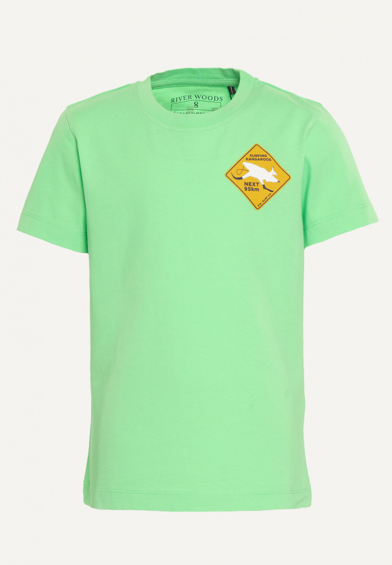 river woods Normal fit katoenen fantasie T-shirt lime