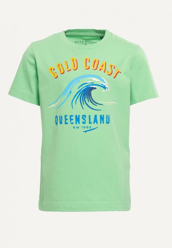 river woods Normal fit katoenen fantasie T-shirt lime