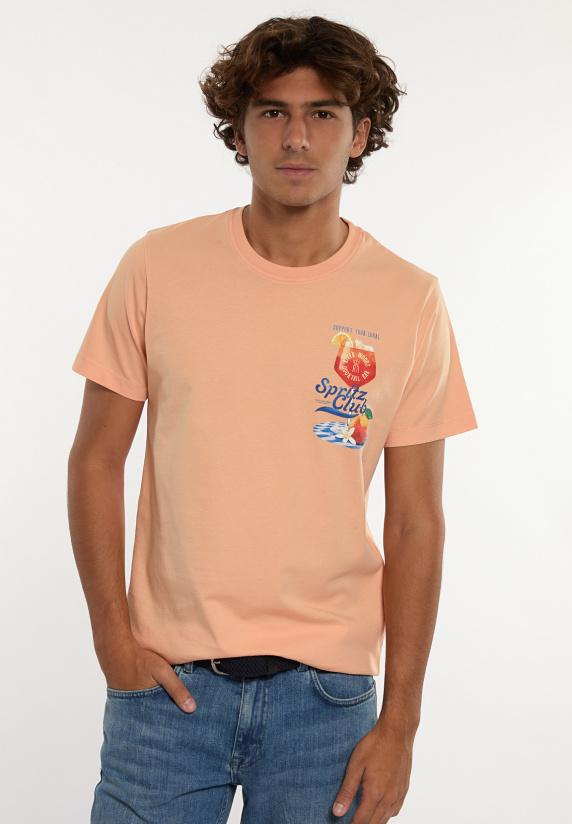 river woods Normal fit katoenen fantasie T-shirt mandarin