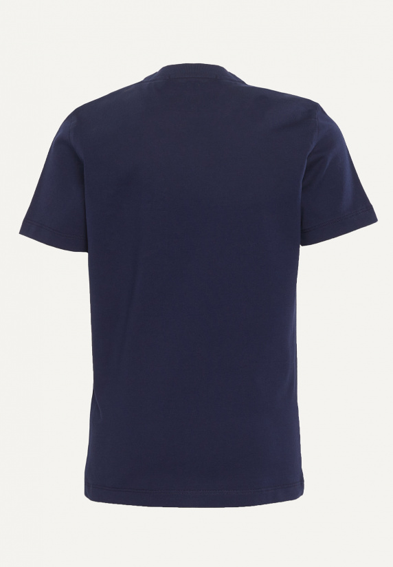 River Woods Normal Fit Katoenen Fantasie T-shirt Midnight Blue