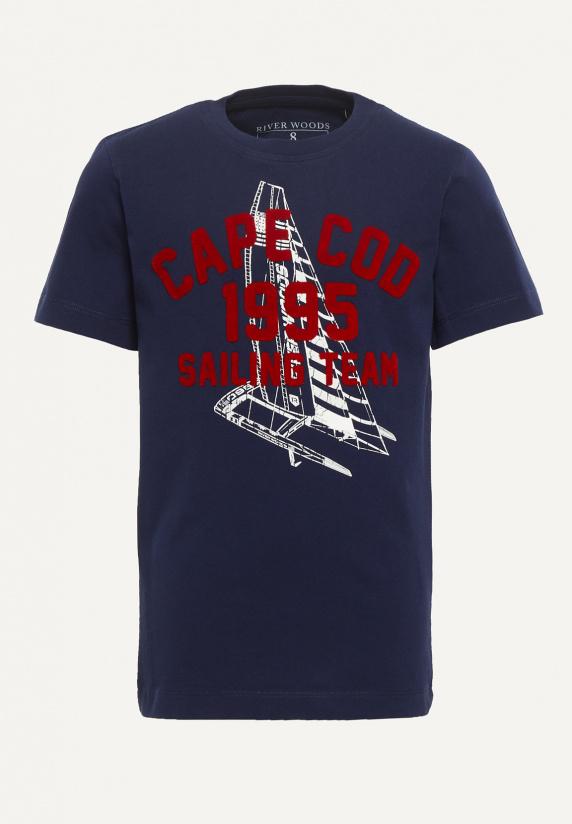 river woods Normal fit katoenen fantasie T-shirt midnight blue