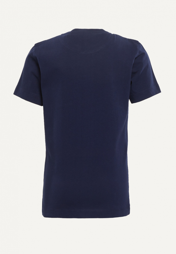 River Woods Normal Fit Katoenen Fantasie T-shirt Midnight Blue