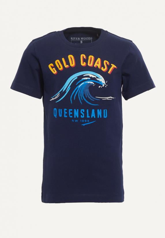 river woods Normal fit katoenen fantasie T-shirt midnight blue