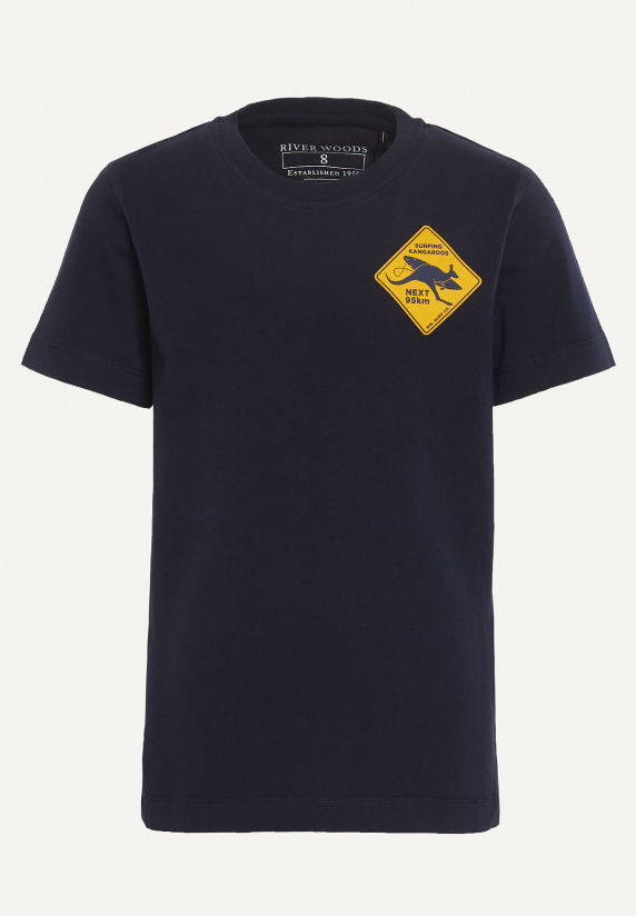river woods Normal fit katoenen fantasie T-shirt navy