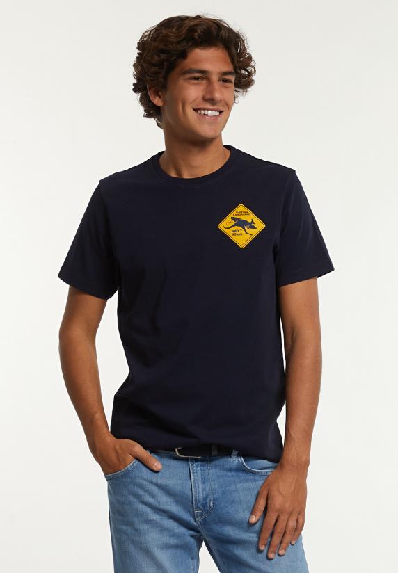 river woods Normal fit katoenen fantasie T-shirt navy