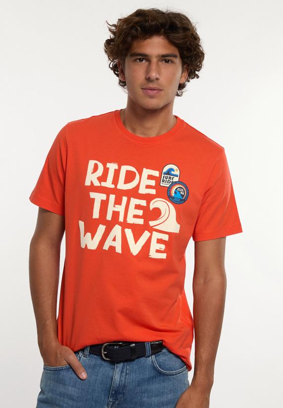 river woods Normal fit katoenen fantasie T-shirt orange