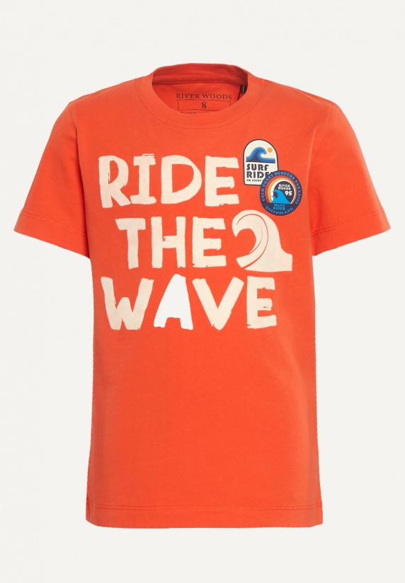 river woods Normal fit katoenen fantasie T-shirt oranje river woods Normal fit katoenen fantasie T-shirt oranje