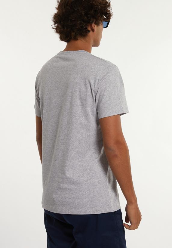 River Woods Normal Fit Katoenen Fantasie T-shirt Pearl Grey Mix