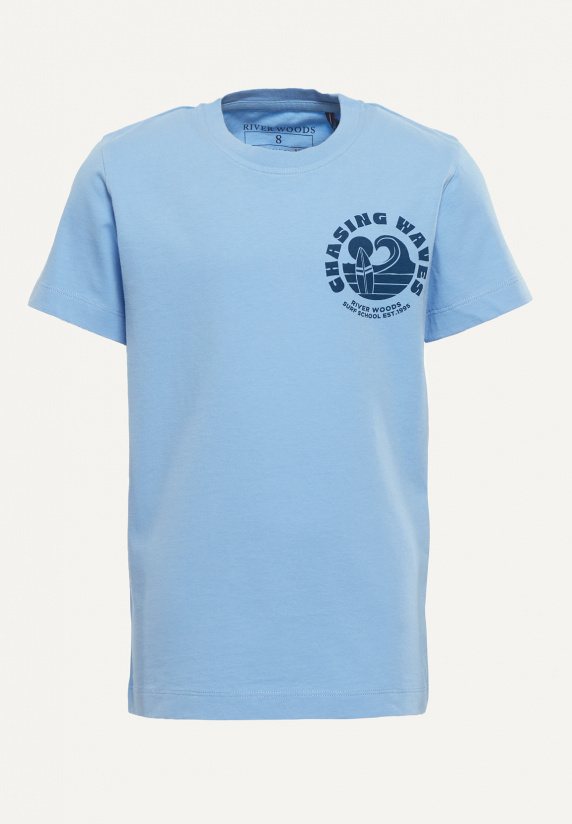 river woods Normal fit katoenen fantasie T-shirt porcelaine