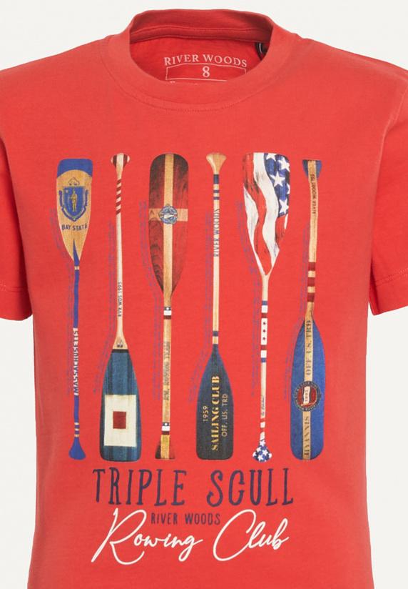 River Woods Normal Fit Katoenen Fantasie T-shirt Punch