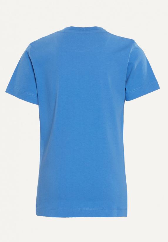 River Woods Normal Fit Katoenen Fantasie T-shirt Soft Azure