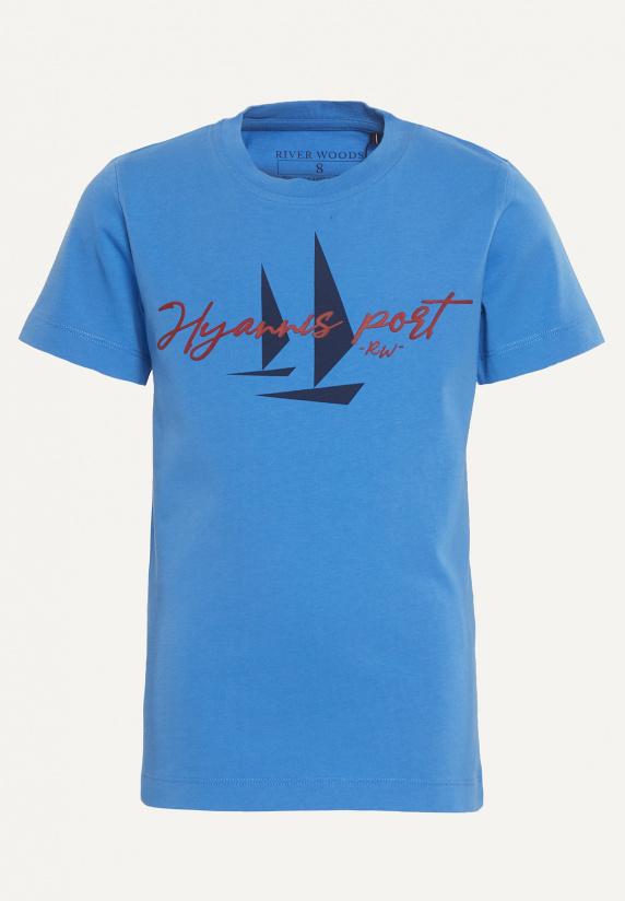 river woods Normal fit katoenen fantasie T-shirt soft azure