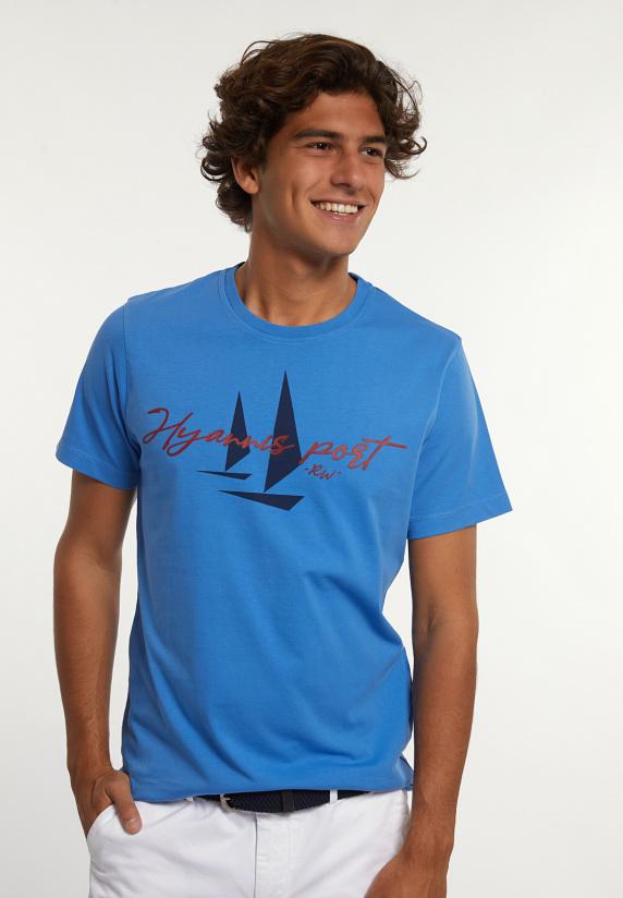 river woods Normal fit katoenen fantasie T-shirt soft azure