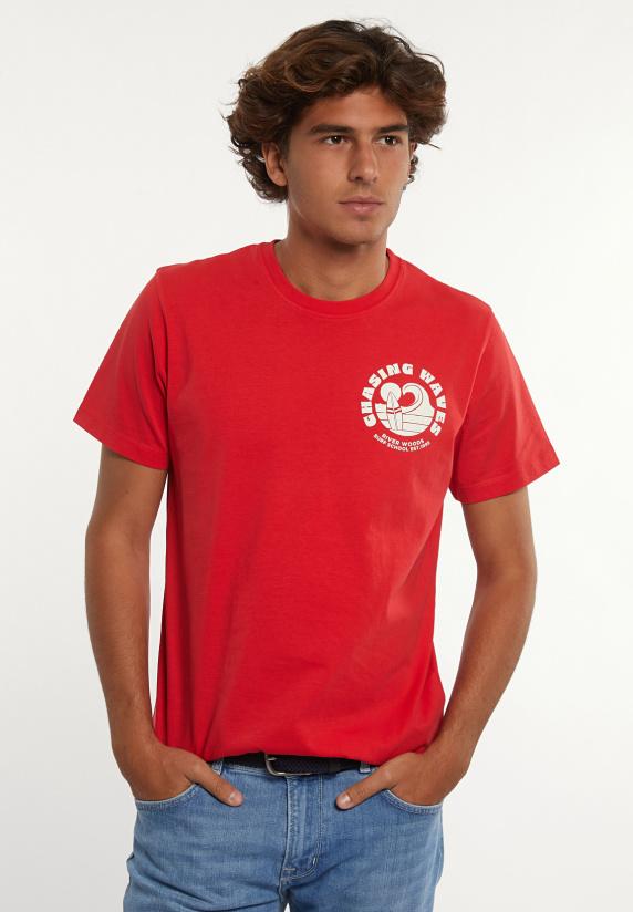 river woods Normal fit katoenen fantasie T-shirt strawberry