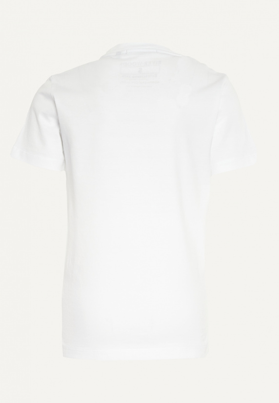 River Woods Normal Fit Katoenen Fantasie T-shirt Wit