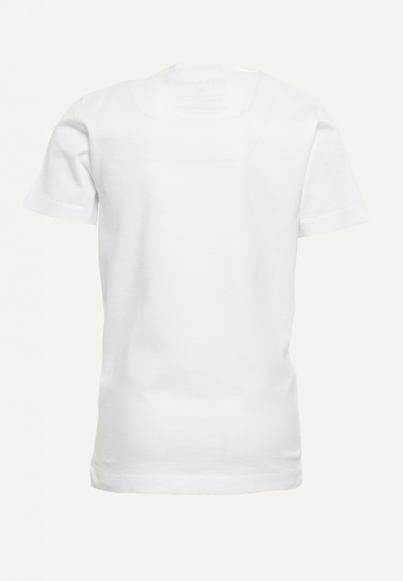 River Woods Normal Fit Katoenen Fantasie T-shirt Wit