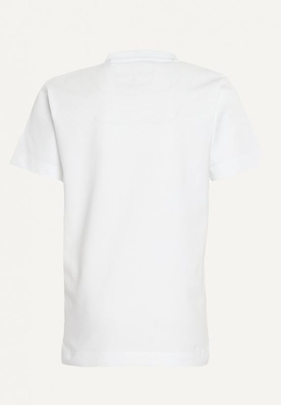 River Woods Normal Fit Katoenen Fantasie T-shirt Wit