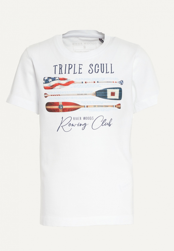 river woods Normal fit katoenen fantasie T-shirt wit