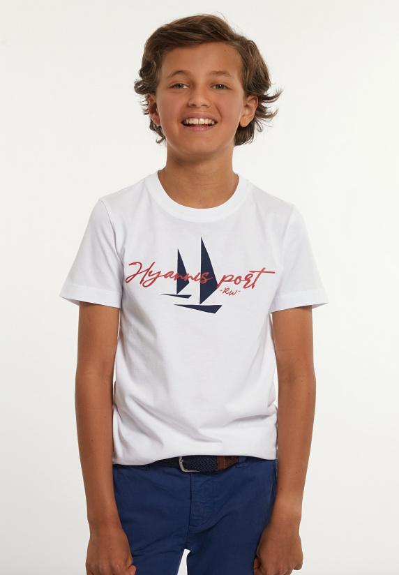 river woods Normal fit katoenen fantasie T-shirt wit