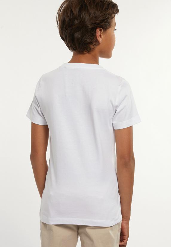 River Woods Normal Fit Katoenen Fantasie T-shirt Wit