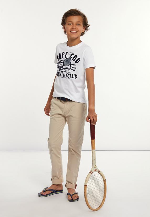 River Woods Normal Fit Katoenen Fantasie T-shirt Wit