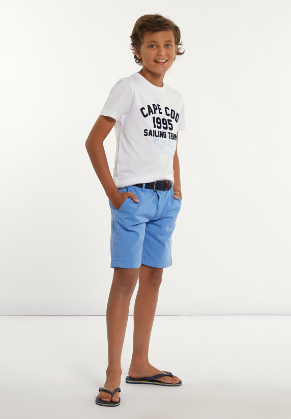 River Woods Normal Fit Katoenen Fantasie T-shirt Wit