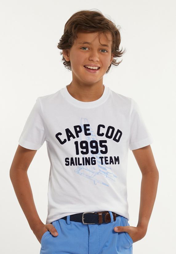 river woods Normal fit katoenen fantasie T-shirt wit