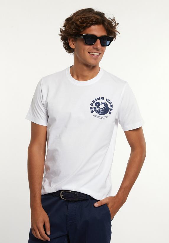 river woods Normal fit katoenen fantasie T-shirt wit