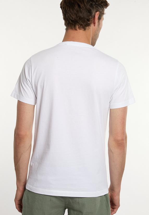 River Woods Normal Fit Katoenen Fantasie T-shirt Wit