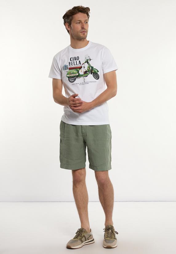 River Woods Normal Fit Katoenen Fantasie T-shirt Wit