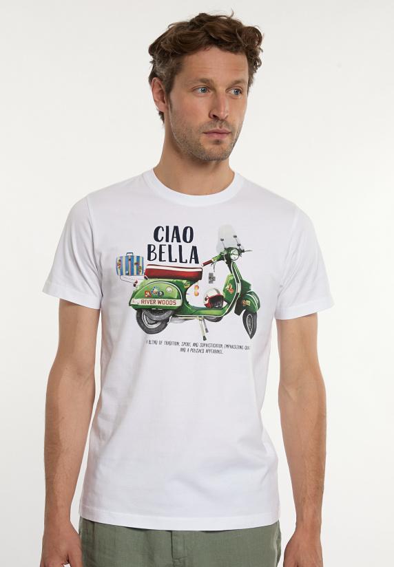 river woods Normal fit katoenen fantasie T-shirt wit