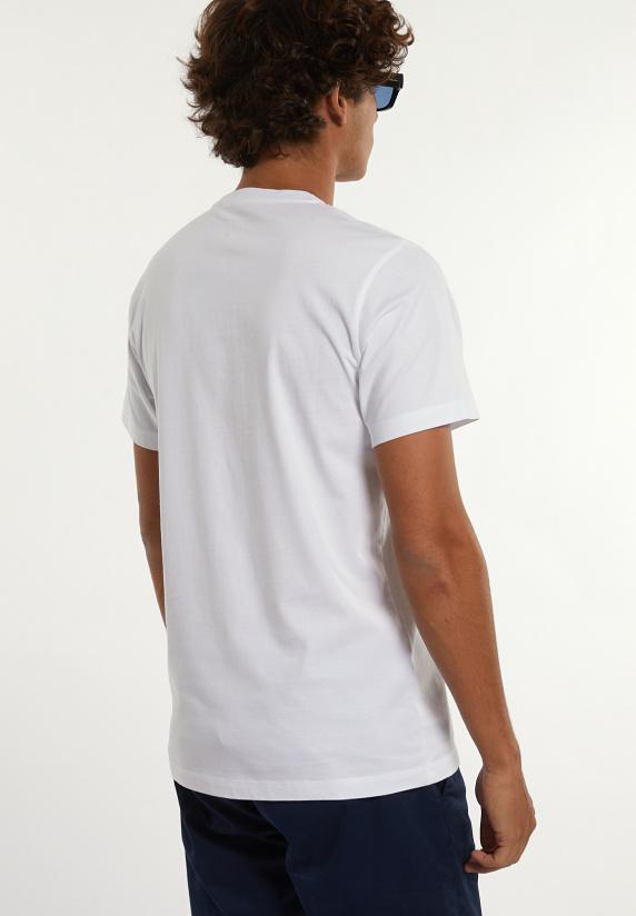 River Woods Normal Fit Katoenen Fantasie T-shirt Wit