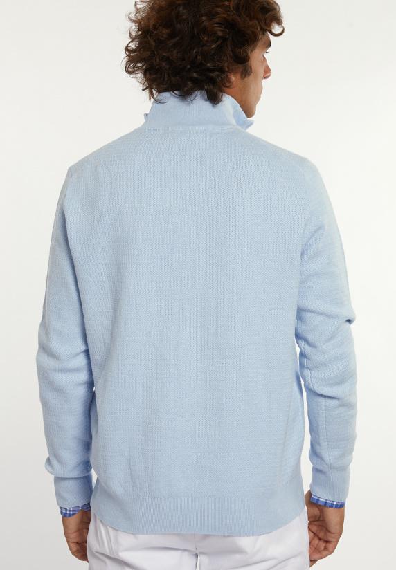 River Woods Normal Fit Katoenen Trui Opstaande Kraag Baby Mix