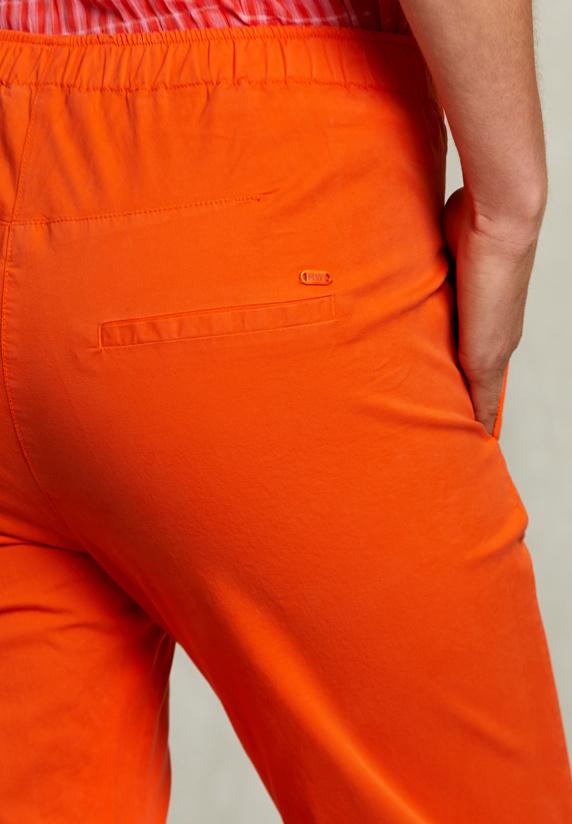River Woods Oranje Katoenen Broek Elastische Taille