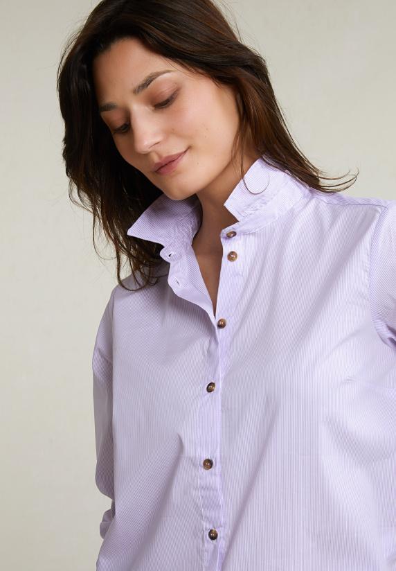 River Woods Paars/wit Gestreepte Blouse Lange Mouwen