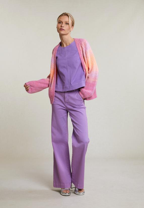 River Woods Paarse Mouwloze Top Ritssluiting Op Rug