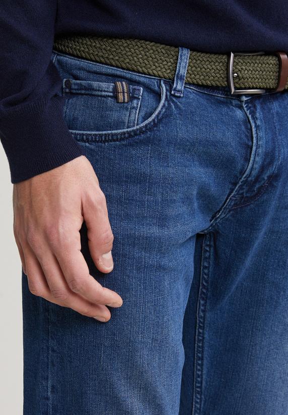 River Woods Regular Fit Basic Stretch Jeans 5-zakken Light Stone