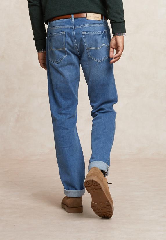 River Woods Regular Fit Basic Stretch Jeansbroek 5-zakken Light Stone