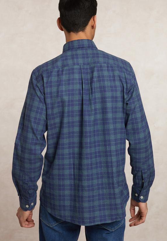River Woods Regular Fit Geruit Flanellen Hemd Groen/blauw
