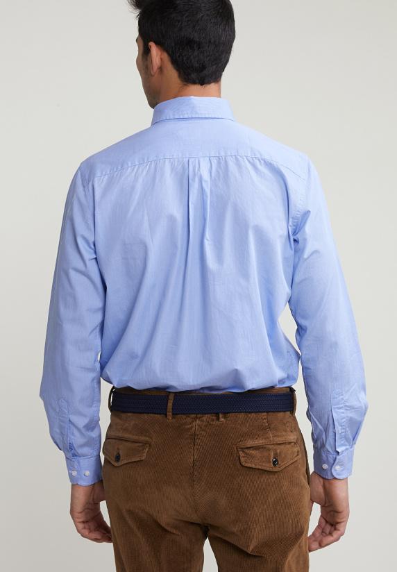 River Woods Regular Fit Geruit Hemd Met Zak Blauw/wit