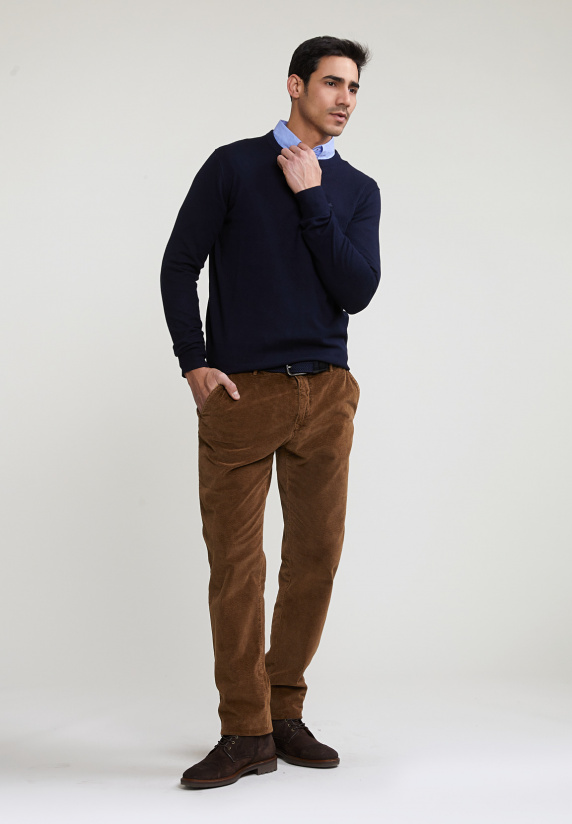 River Woods Regular Fit Geruit Hemd Met Zak Blauw/wit