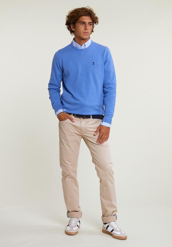 River Woods Regular Fit Gestreept Hemd Borstzak Blauw/wit